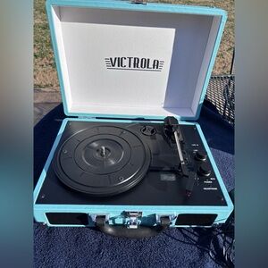 Victrola Turquoise Portable Record Player